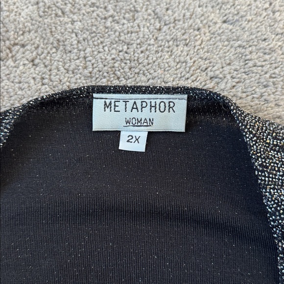 Metaphor Black Glitter Blazer SIZE 2X - Picture 5 of 6